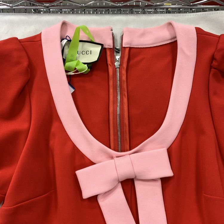 Gucci Gucci Red Bow Mini Dress Size S Size S / US 4 / IT 40 - 6 Thumbnail