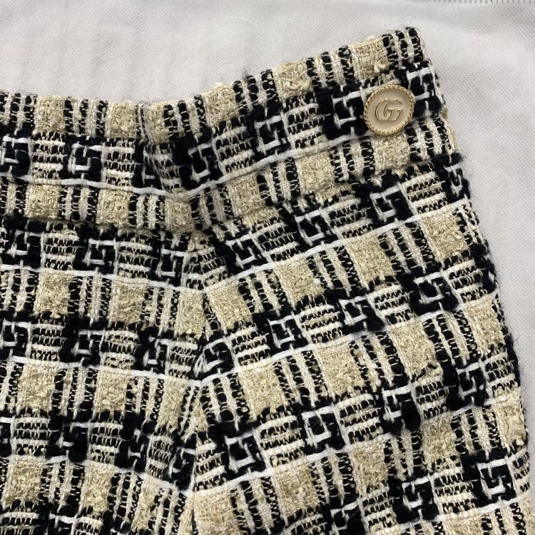 Gucci Gucci Checkered Tweed Mini Skirt Size 40 Size 27" / US 4 / IT 40 - 5 Thumbnail