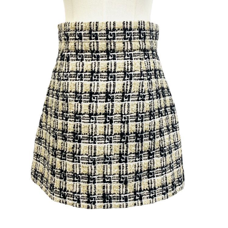 Gucci Gucci Checkered Tweed Mini Skirt Size 40 Size 27" / US 4 / IT 40 - 2 Thumbnail