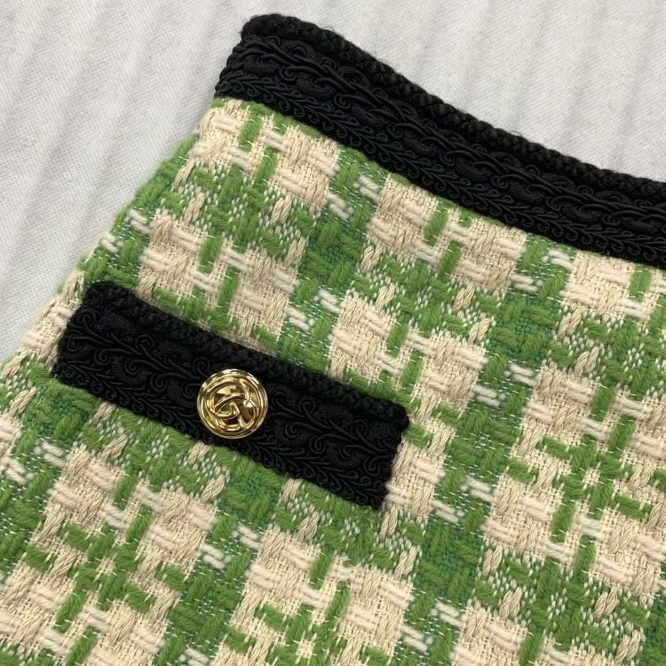 Gucci Gucci Green Tweed Mini Skirt Size 40 Size 27" / US 4 / IT 40 - 7 Thumbnail