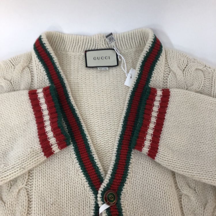 Gucci Gucci Cable Knit Cardigan Size M Size US M / EU 48-50 / 2 - 11 Thumbnail