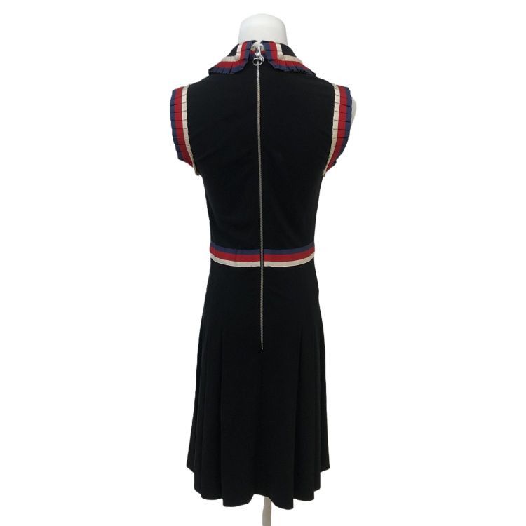 Gucci Gucci Web Stripe Pleated Dress XS Size XS / US 0-2 / IT 36-38 - 2 Thumbnail