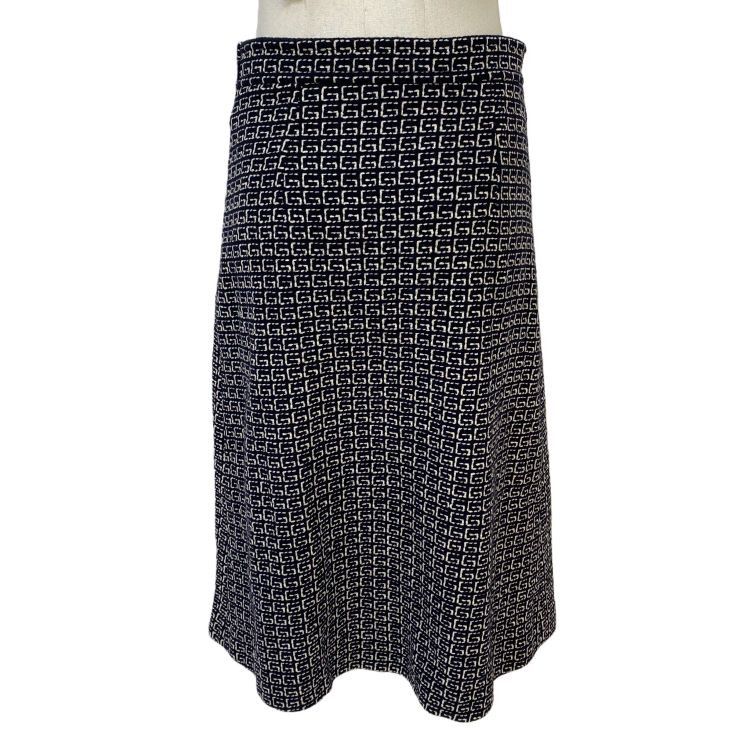 Gucci Gucci GG Logo Wool Blend Midi Skirt Size IT 42 Size 28" / US 6 / IT 42 - 2 Thumbnail