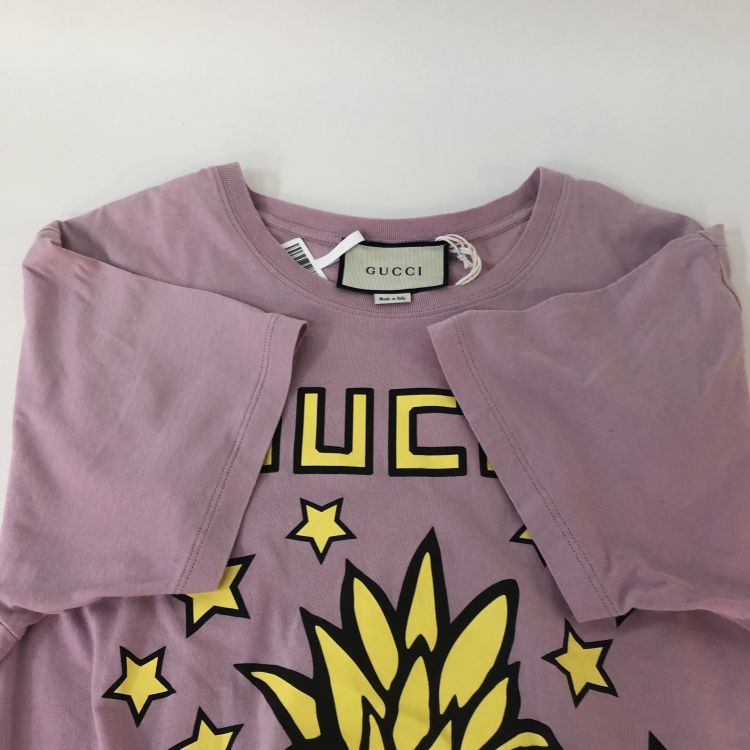 Gucci Gucci Pink Pineapple Print T-Shirt Size XS Size XS / US 0-2 / IT 36-38 - 10 Thumbnail