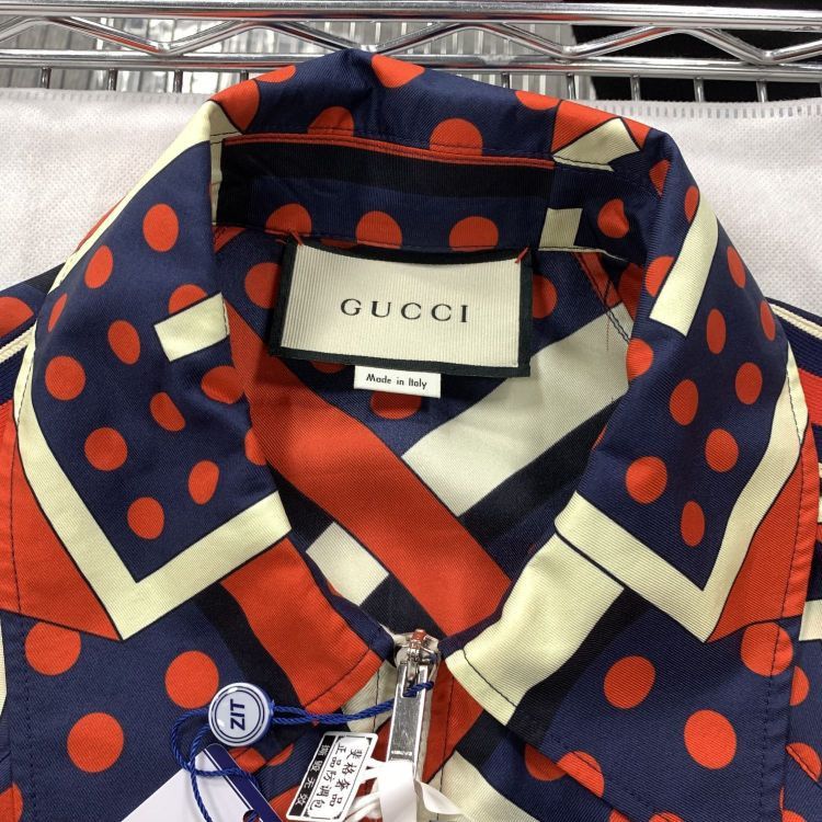 Gucci Gucci Geometric Pattern Silk Zip Jacket Size XS Size XS / US 0-2 / IT 36-38 - 9 Thumbnail