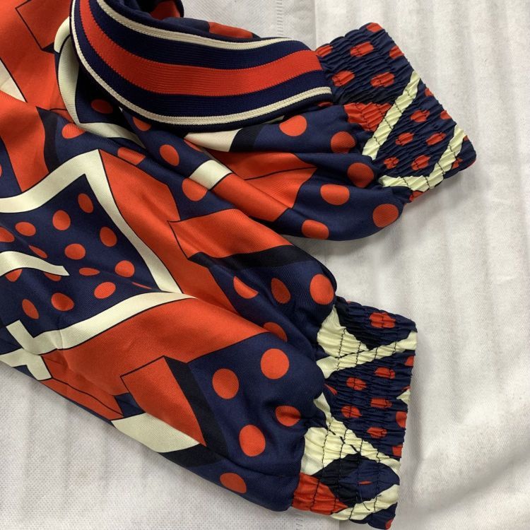 Gucci Gucci Geometric Pattern Silk Zip Jacket Size XS Size XS / US 0-2 / IT 36-38 - 7 Thumbnail