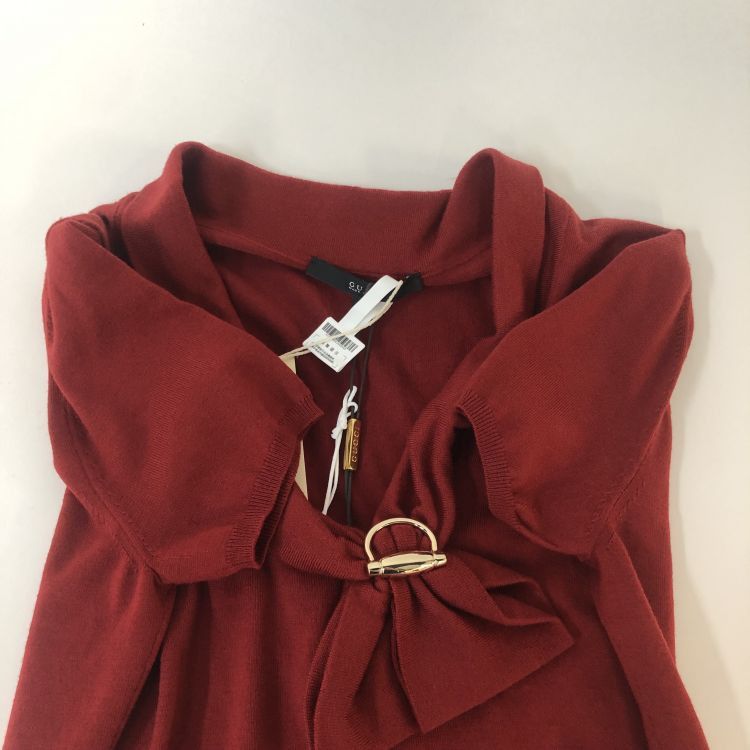 Gucci Gucci Red Knit Metal Ring Short Sleeve Sweater Size M Size M / US 6-8 / IT 42-44 - 9 Thumbnail