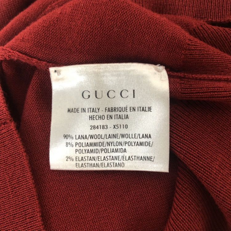 Gucci Gucci Red Knit Metal Ring Short Sleeve Sweater Size M Size M / US 6-8 / IT 42-44 - 4 Thumbnail
