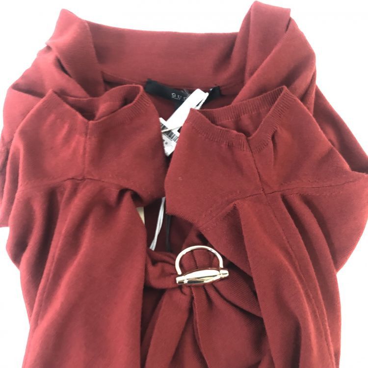 Gucci Gucci Red Knit Metal Ring Short Sleeve Sweater Size M Size M / US 6-8 / IT 42-44 - 10 Thumbnail