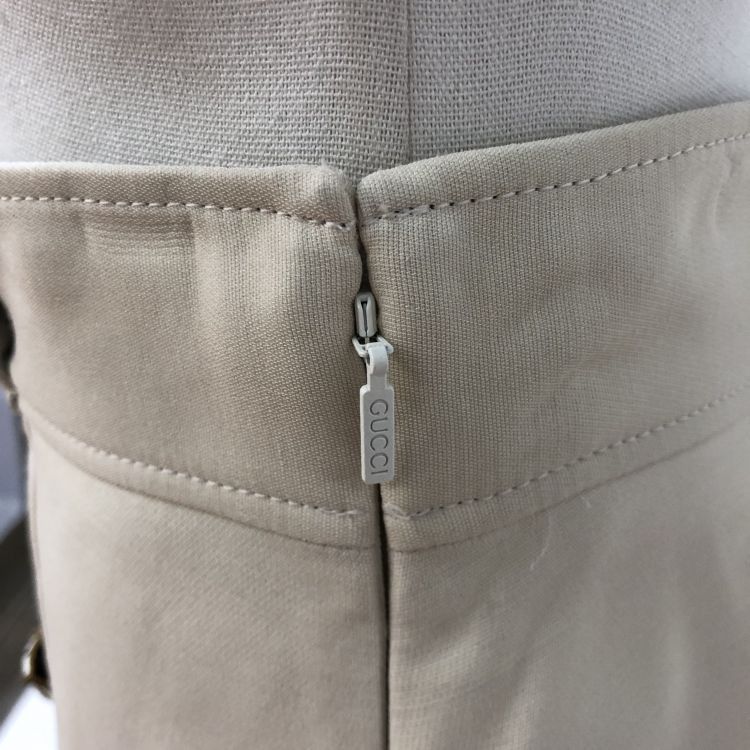 Gucci Gucci Beige Wool Silk Blend Skirt Size 42 Size 28" / US 6 / IT 42 - 9 Thumbnail