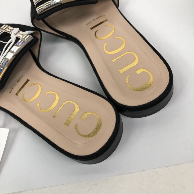 Gucci Gucci Rhinestone G Slides Size 35 Size US 5 / IT 35 - 7 Thumbnail