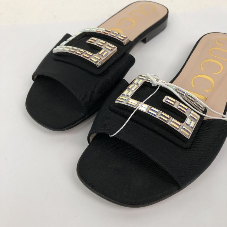 Gucci Gucci Rhinestone G Slides Size 35 Size US 5 / IT 35 - 9 Thumbnail