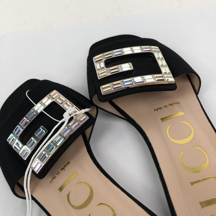 Gucci Gucci Rhinestone G Slides Size 35 Size US 5 / IT 35 - 8 Thumbnail