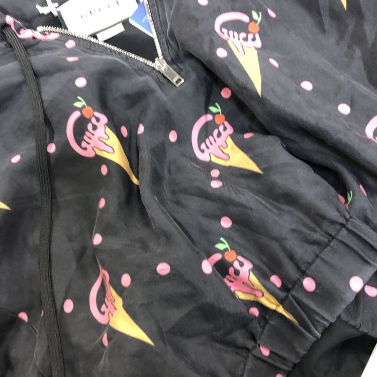 Gucci Gucci Ice Cream Print Silk Hoodie Size S Size US S / EU 44-46 / 1 - 7 Thumbnail