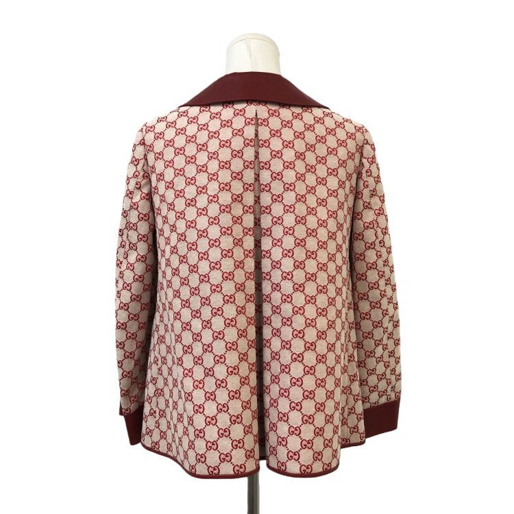 Gucci Gucci GG Monogram Leather Trim Jacket Size 36 Size XS / US 0-2 / IT 36-38 - 2 Thumbnail