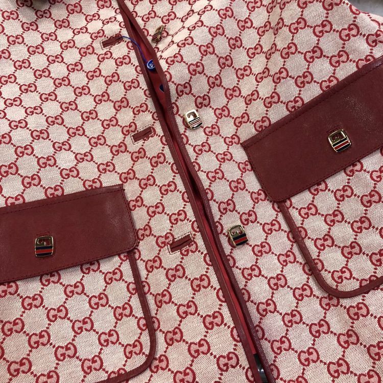Gucci Gucci GG Monogram Leather Trim Jacket Size 36 Size XS / US 0-2 / IT 36-38 - 7 Thumbnail