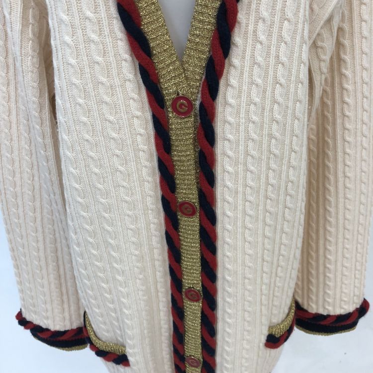 Gucci Gucci Cable Knit Cardigan Size L Size US L / EU 52-54 / 3 - 6 Thumbnail