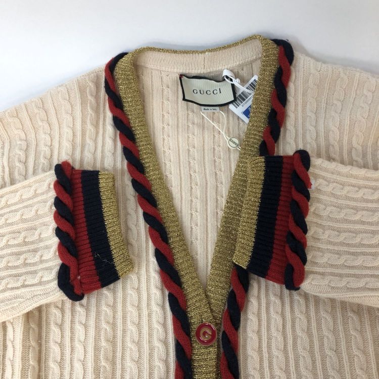Gucci Gucci Cable Knit Cardigan Size L Size US L / EU 52-54 / 3 - 10 Thumbnail