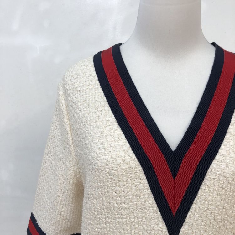 Gucci Gucci Textured V-Neck Dress Size 42 Size M / US 6-8 / IT 42-44 - 7 Thumbnail