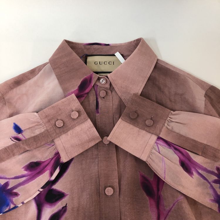 Gucci Gucci Floral Silk Button Up Shirt Size 40 Size S / US 4 / IT 40 - 9 Thumbnail