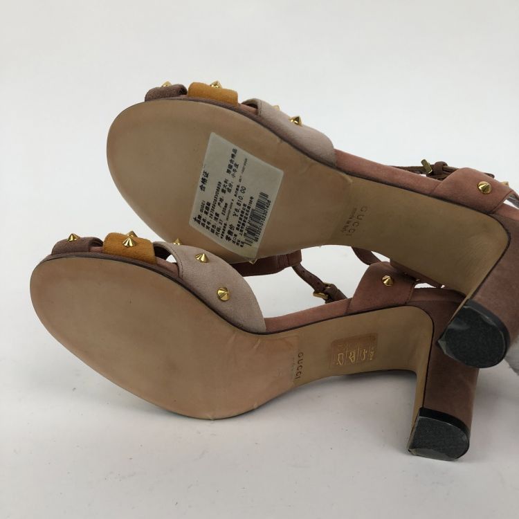 Gucci Gucci Studded Multi-Color Heeled Sandals Size 37 Size US 7 / IT 37 - 7 Thumbnail