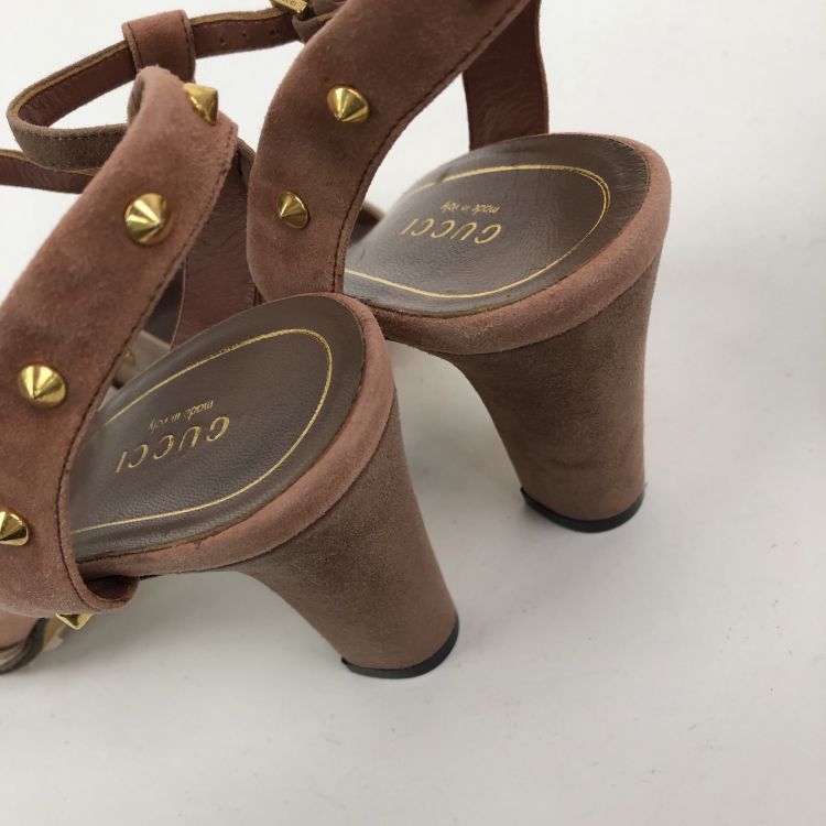 Gucci Gucci Studded Multi-Color Heeled Sandals Size 37 Size US 7 / IT 37 - 8 Thumbnail