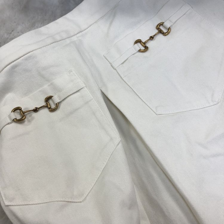 Gucci Gucci Horsebit Cotton Mini Skirt Size 40 Size 27" / US 4 / IT 40 - 9 Thumbnail
