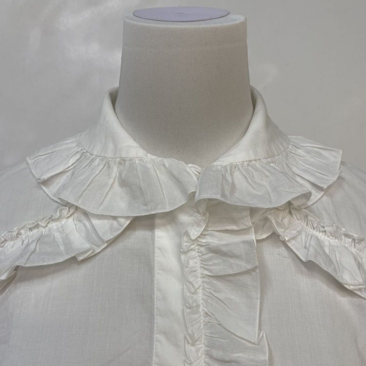 Gucci Gucci Ruffle Detail Cotton Blouse Size 42 Size M / US 6-8 / IT 42-44 - 6 Thumbnail