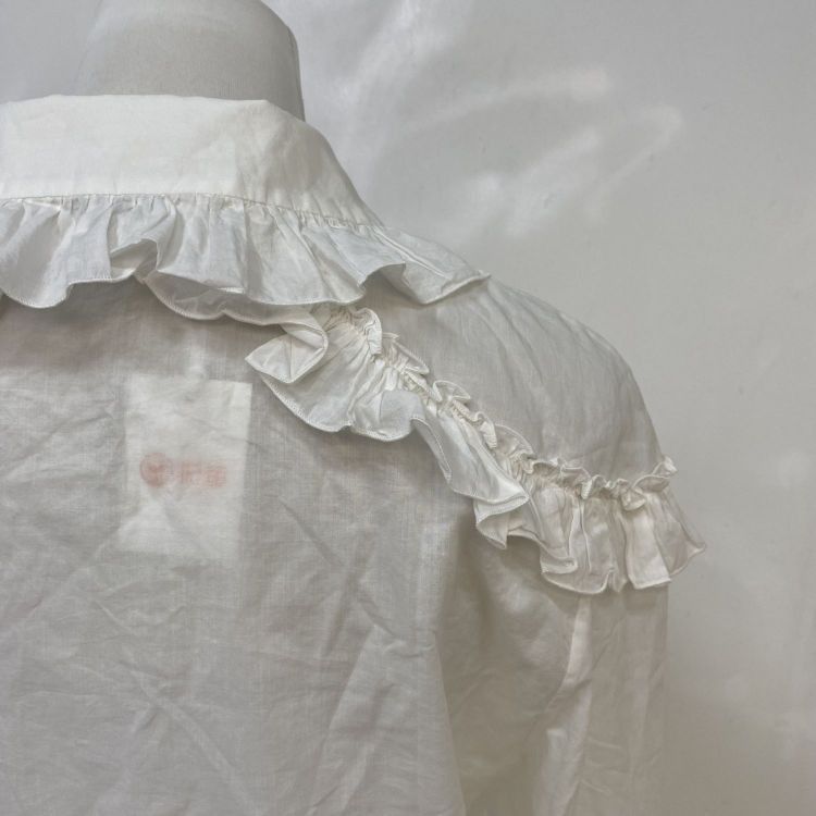 Gucci Gucci Ruffle Detail Cotton Blouse Size 42 Size M / US 6-8 / IT 42-44 - 8 Thumbnail