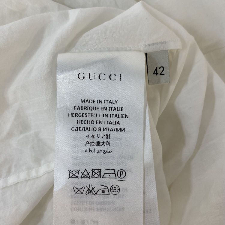 Gucci Gucci Ruffle Detail Cotton Blouse Size 42 Size M / US 6-8 / IT 42-44 - 4 Thumbnail