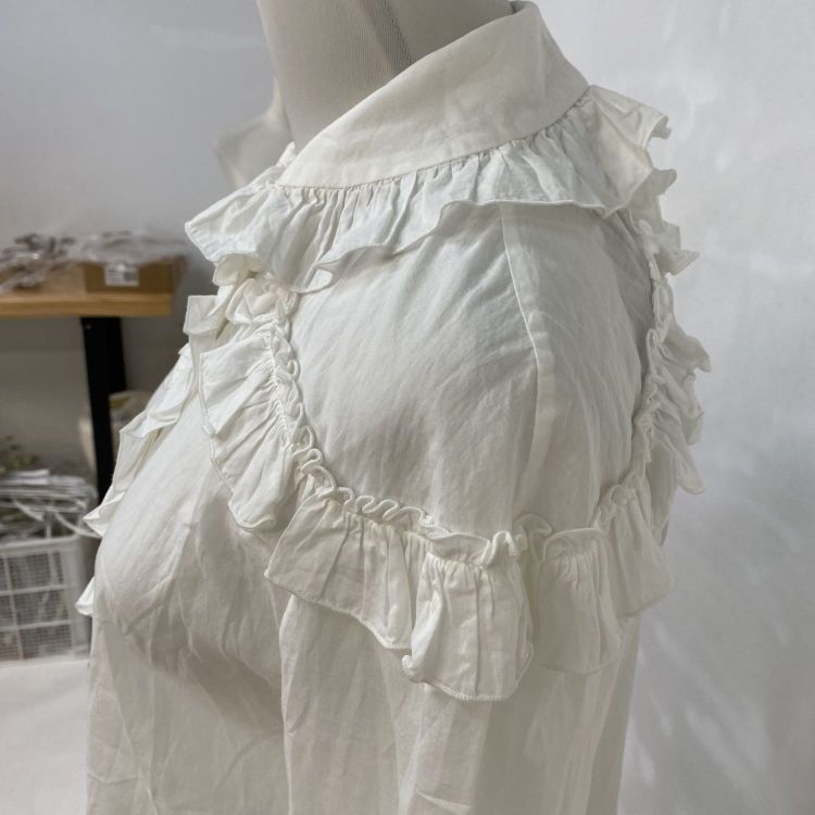 Gucci Gucci Ruffle Detail Cotton Blouse Size 42 Size M / US 6-8 / IT 42-44 - 7 Thumbnail