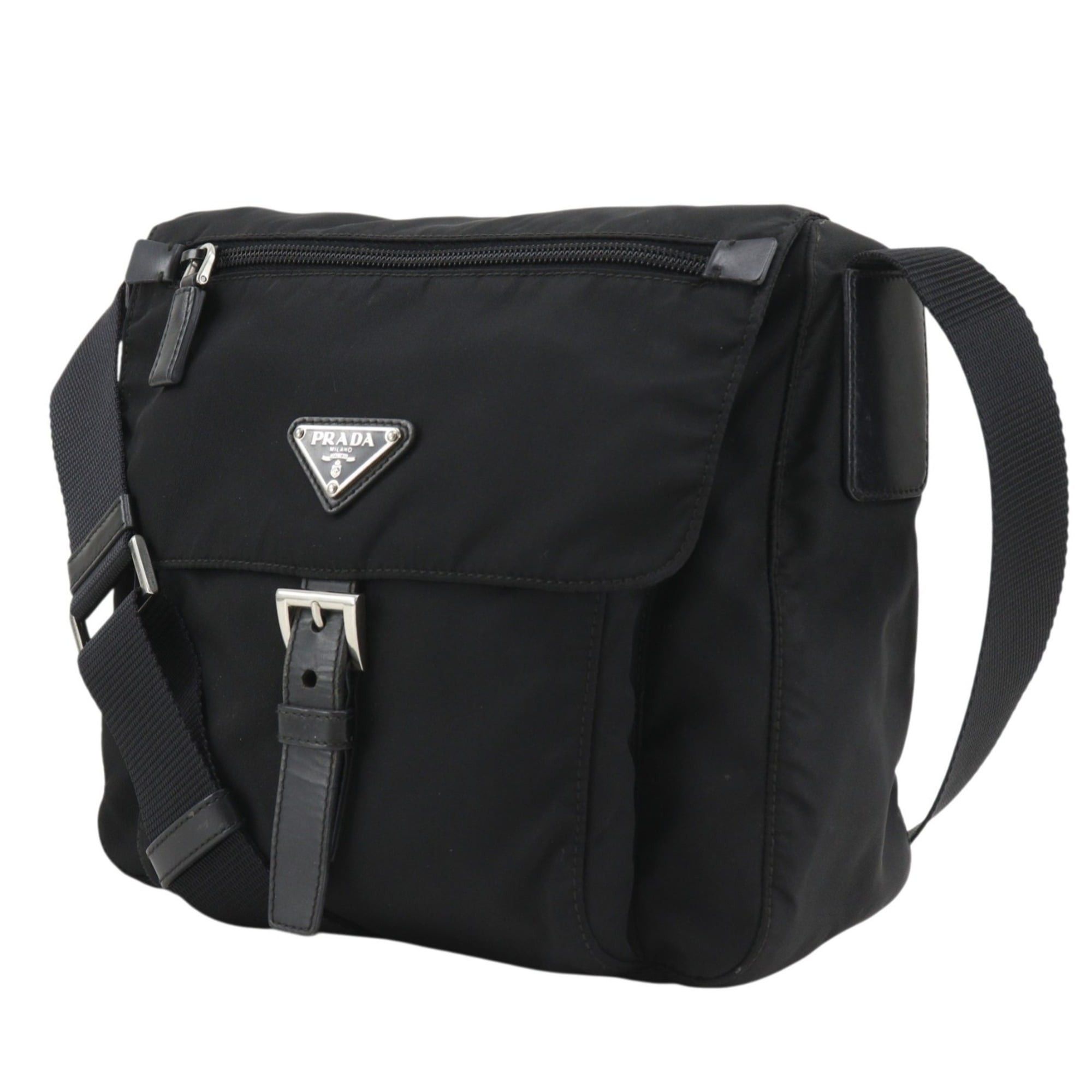 Prada Prada Shoulder Bag, Nylon, Black, Belt Buckle, Women's Size ONE SIZE - 2 Thumbnail