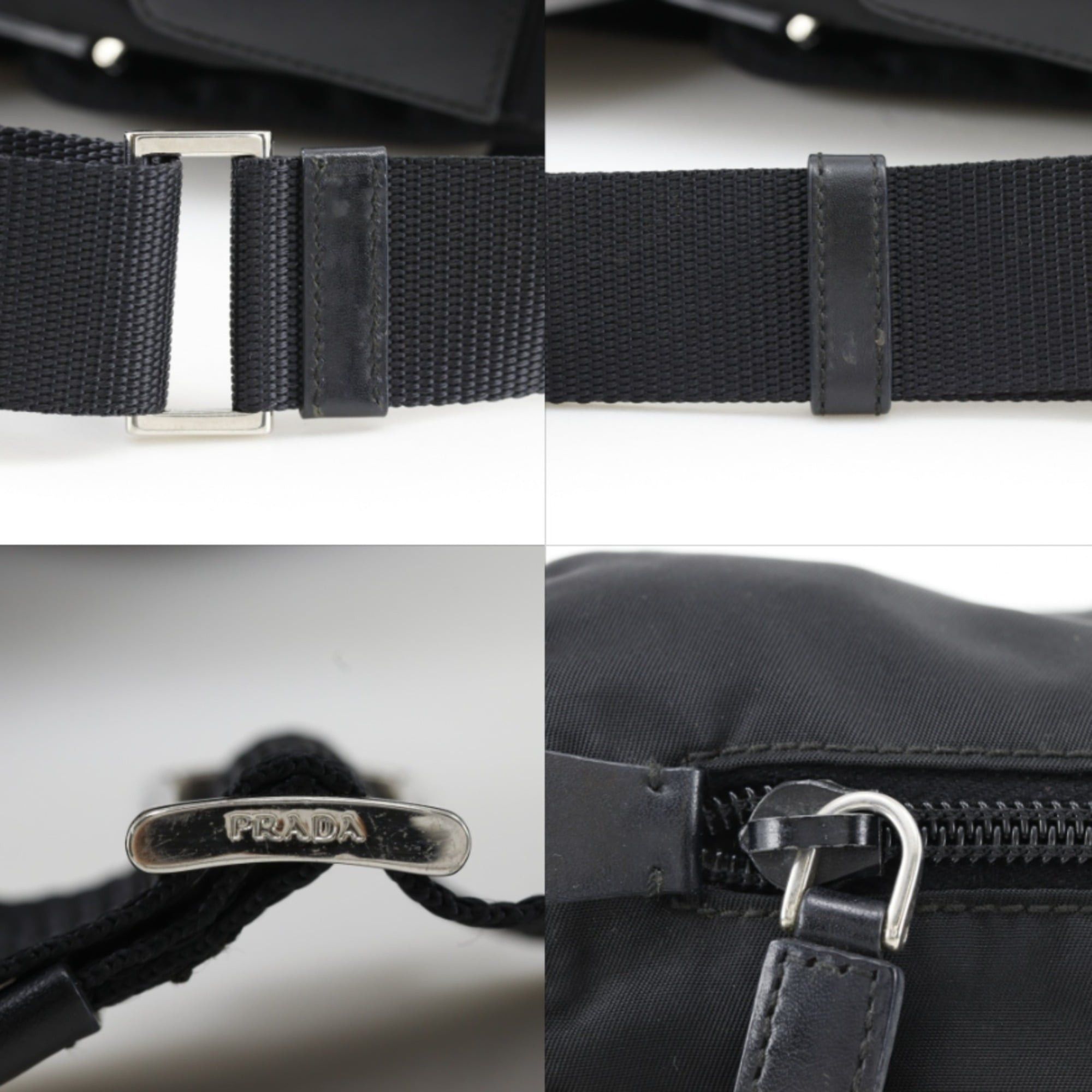 Prada Prada Shoulder Bag, Nylon, Black, Belt Buckle, Women's Size ONE SIZE - 15 Thumbnail