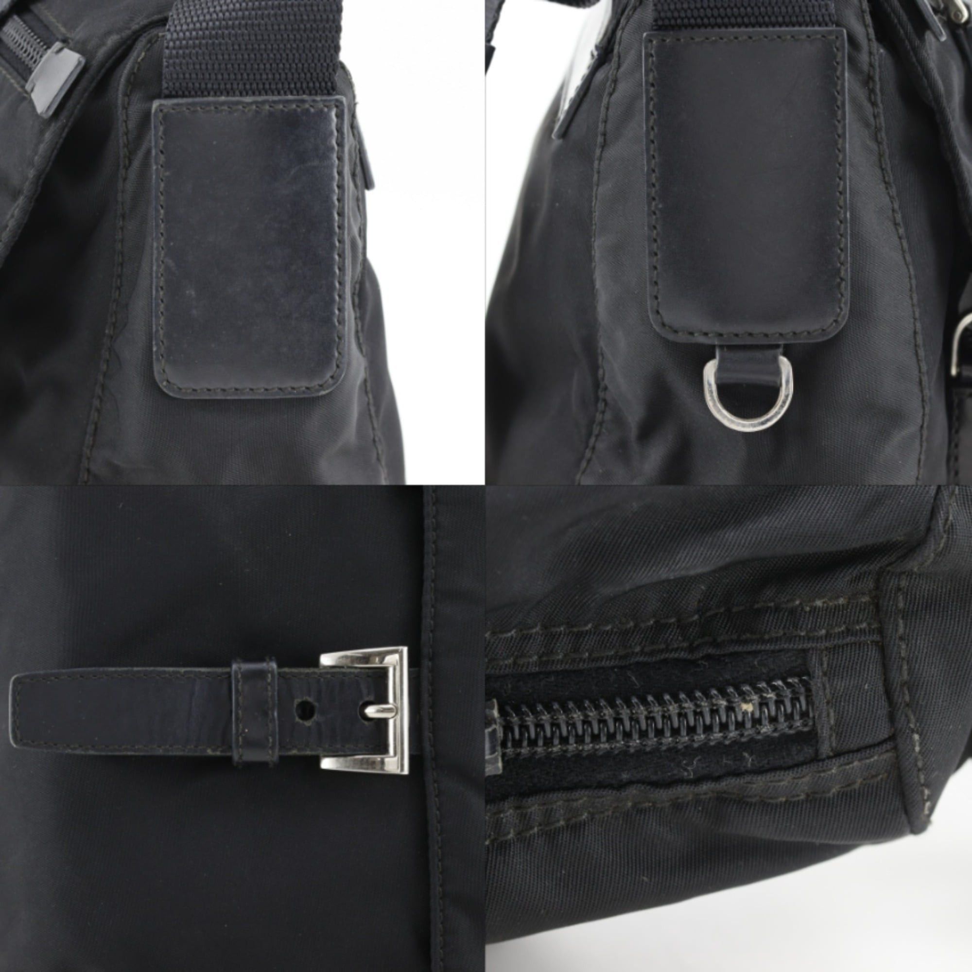 Prada Prada Shoulder Bag, Nylon, Black, Belt Buckle, Women's Size ONE SIZE - 11 Thumbnail