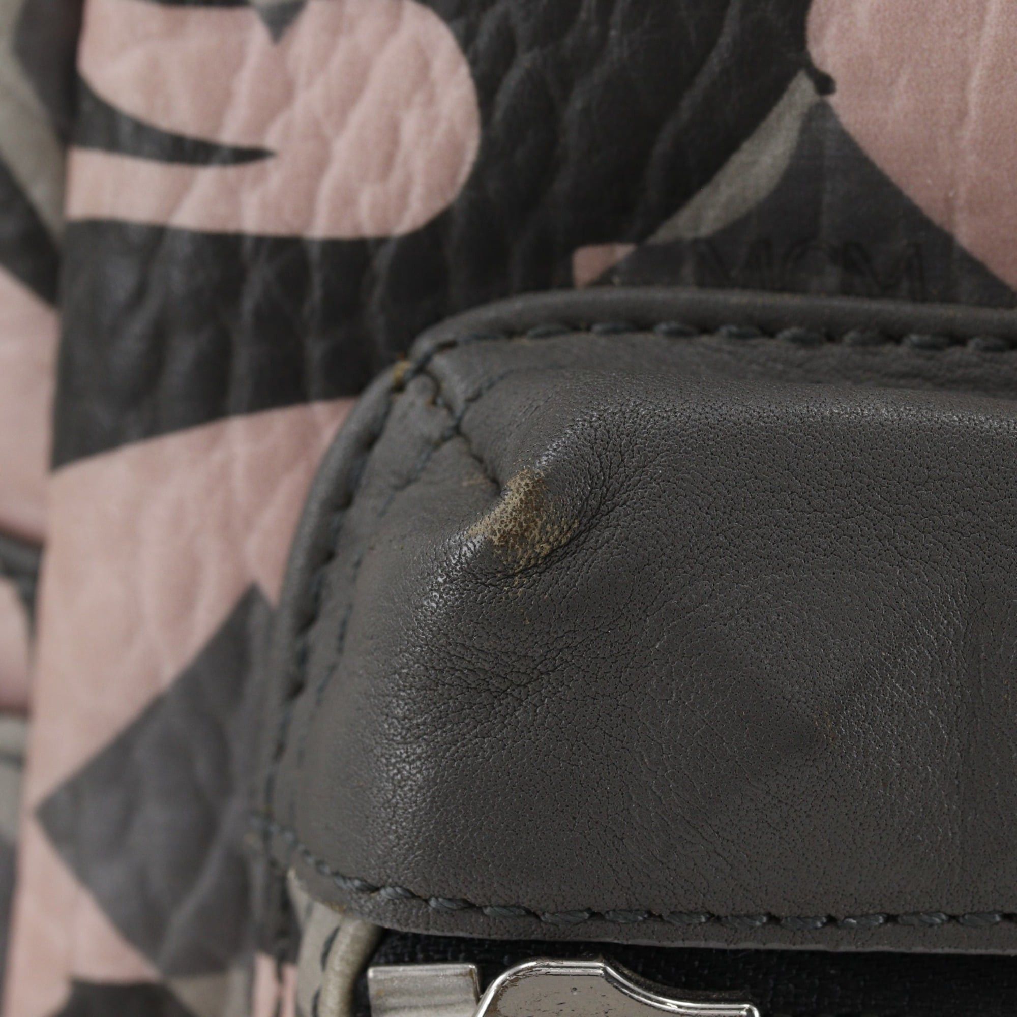 MCM MCM Studded Backpack/Daypack, Camouflage Pattern, Calfskin, Pink, 2-way, A5 Size, Double Zipper, Studs, Women's Size ONE SIZE - 15 Thumbnail