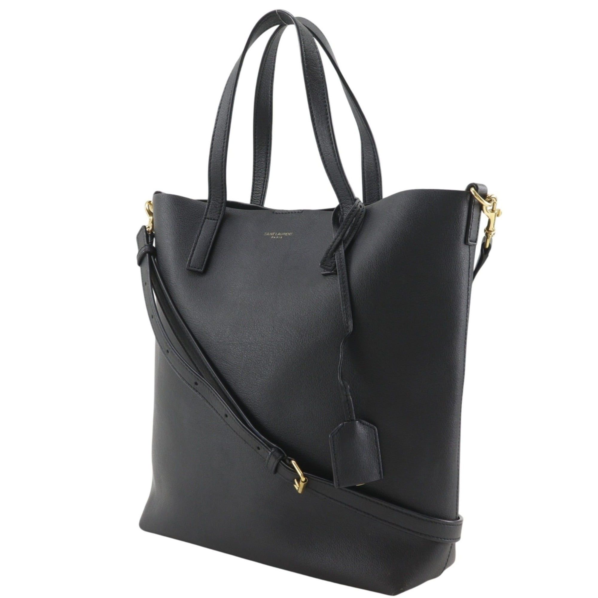 Saint Laurent Paris Saint Laurent Toy Shopping Tote Bag, Handbag/Shoulder 600307, Calfskin, Black, 2-way, A5 size, Magnetic closure, Women's. Size ONE SIZE - 2 Thumbnail