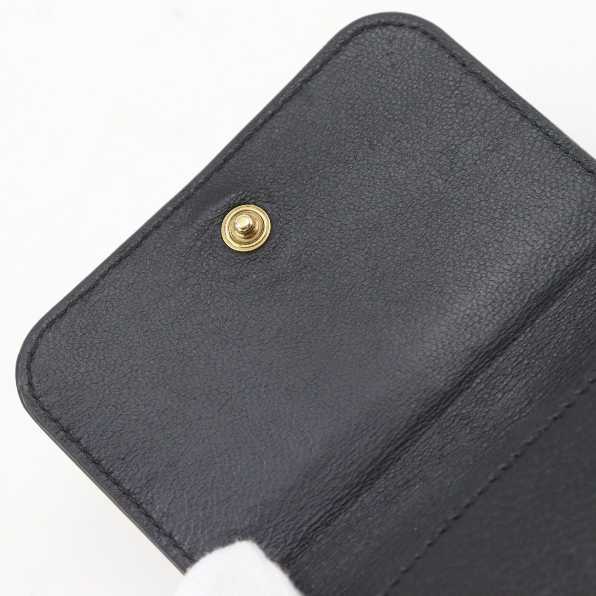 Balenciaga Balenciaga Cash Mini Tri-fold Wallet 593813 Leather Black Snap Button Unisex Size ONE SIZE - 13 Thumbnail