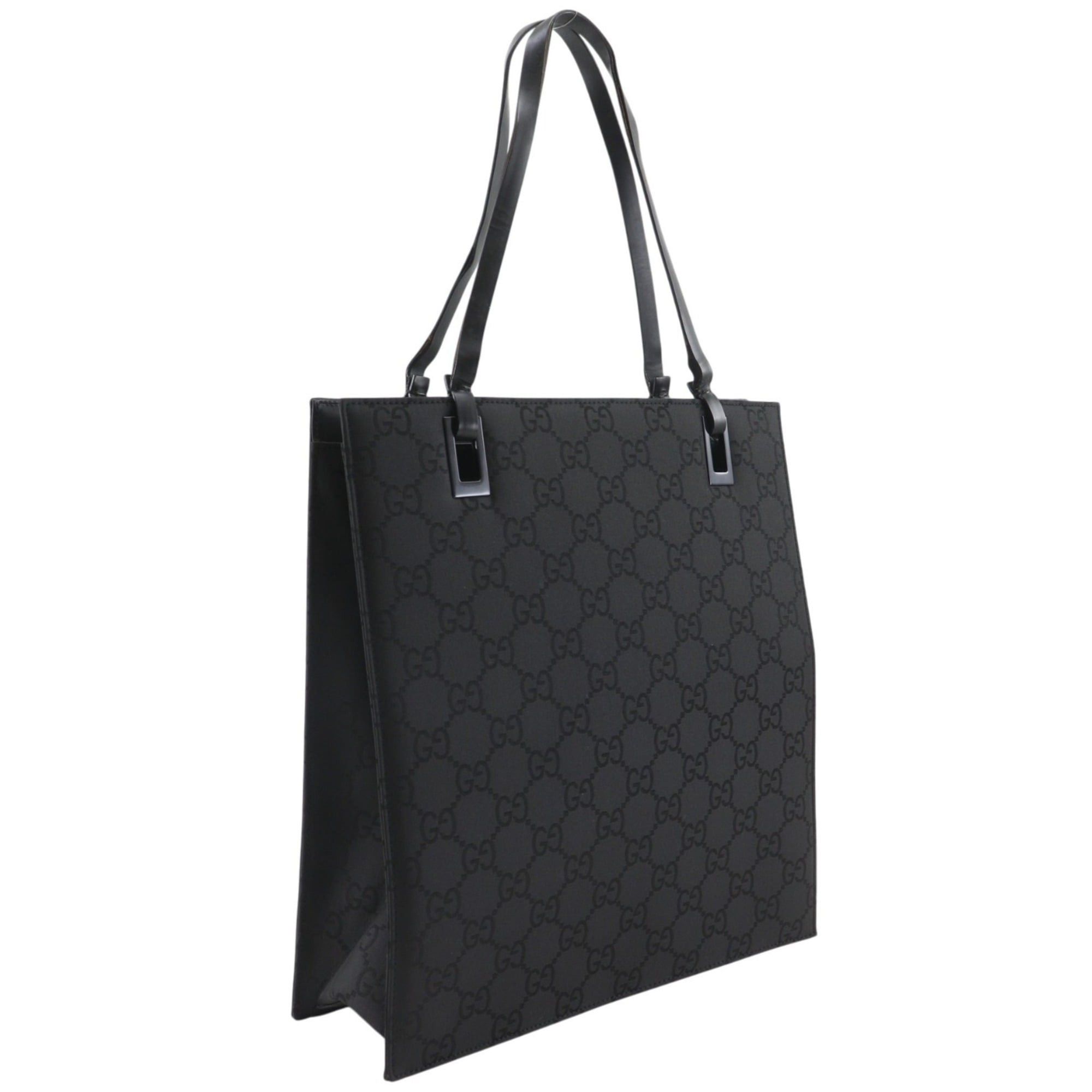 Gucci Gucci GG Tote Bag 002-1008 Nylon Canvas Black A4 Women's Size ONE SIZE - 3 Thumbnail