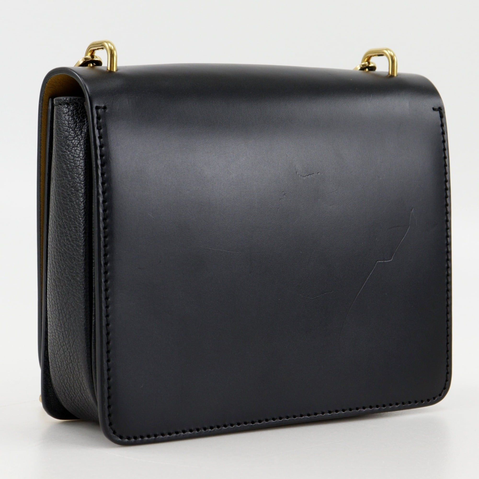 Burberry Burberry D-ring shoulder bag, chain strap, calfskin, black, flap, D-ring, women's. Size ONE SIZE - 3 Thumbnail