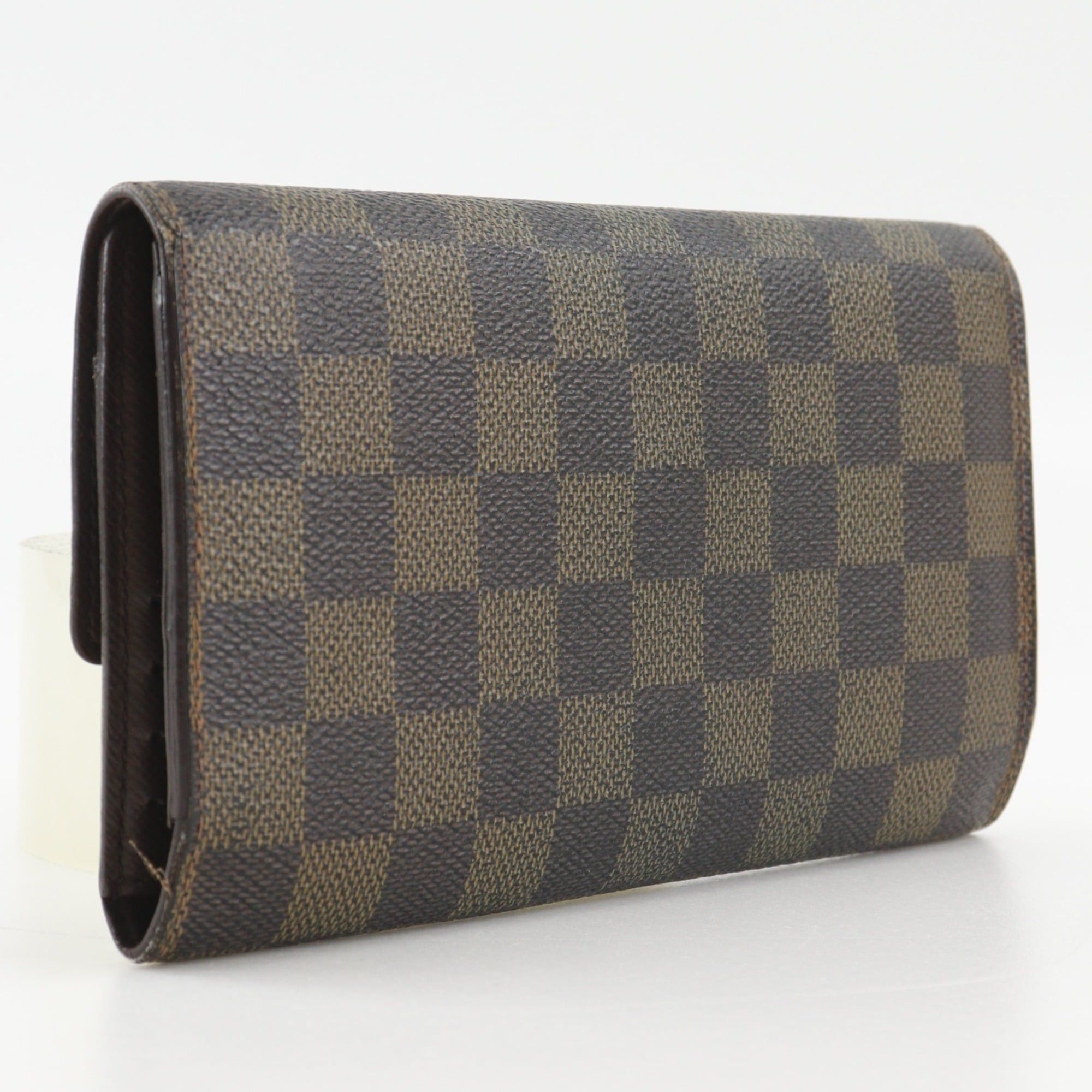 Louis Vuitton Louis Vuitton Porte Tresor International Tri-fold Long Wallet N61215 Damier Canvas 2006 Brown FL0076 Snap Button Unisex Size ONE SIZE - 3 Thumbnail