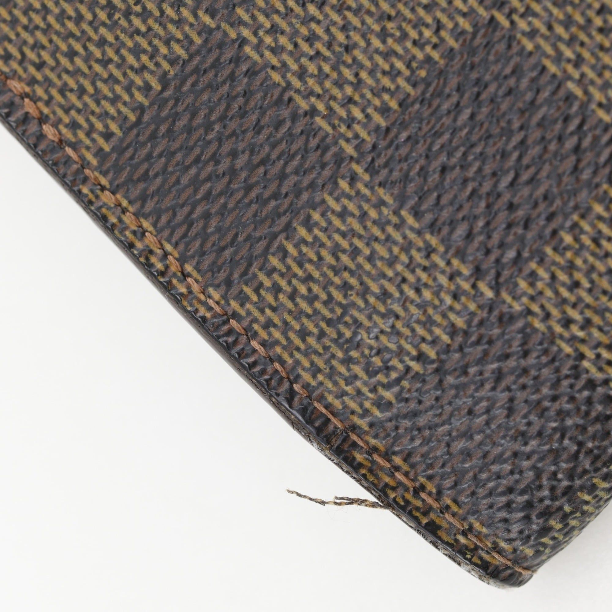 Louis Vuitton Louis Vuitton Porte Tresor International Tri-fold Long Wallet N61215 Damier Canvas 2006 Brown FL0076 Snap Button Unisex Size ONE SIZE - 14 Thumbnail