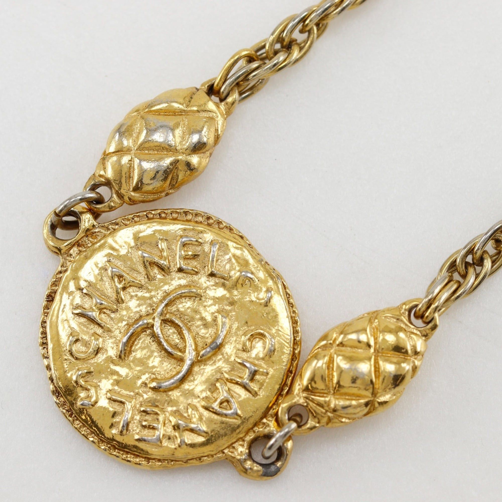 Chanel Chanel COCO Mark Long Necklace, Vintage, Gold Plated, Approx. 57.8g, Women's Size ONE SIZE - 3 Thumbnail