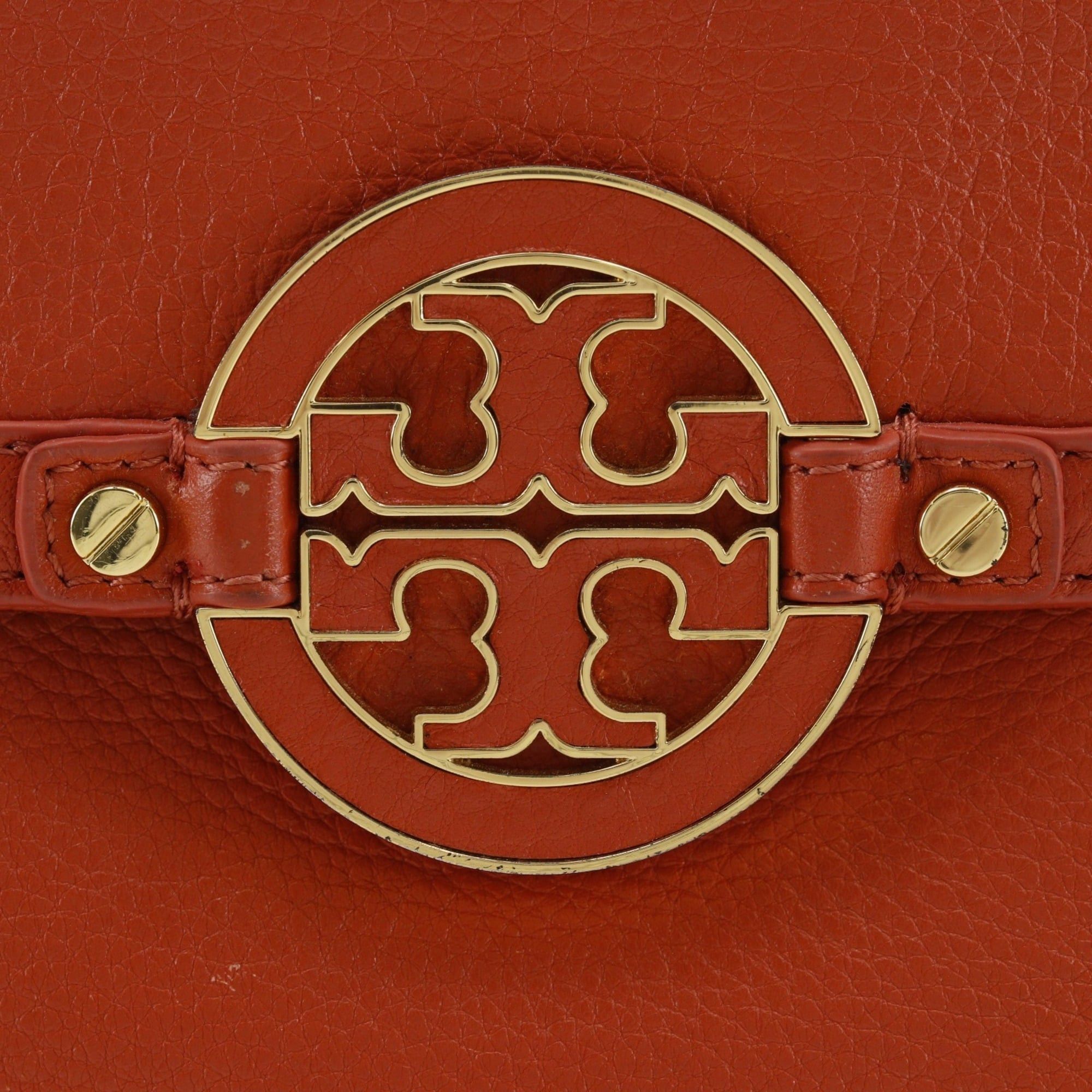 Tory Burch Tory Burch Amanda Mini Shoulder Bag, Leather, Orange, Crossbody, Magnetic Closure, Women's Size ONE SIZE - 16 Thumbnail