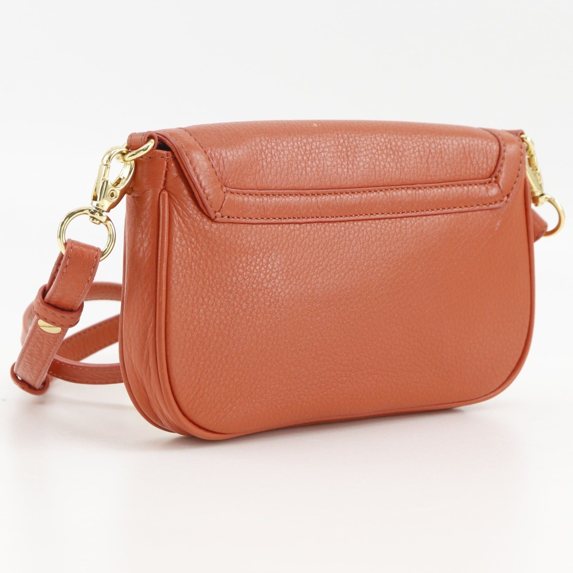 Tory Burch Tory Burch Amanda Mini Shoulder Bag, Leather, Orange, Crossbody, Magnetic Closure, Women's Size ONE SIZE - 3 Thumbnail