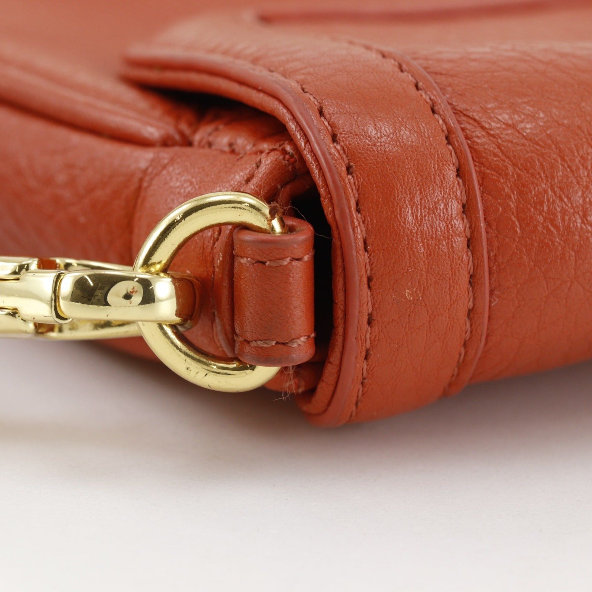Tory Burch Tory Burch Amanda Mini Shoulder Bag, Leather, Orange, Crossbody, Magnetic Closure, Women's Size ONE SIZE - 8 Thumbnail