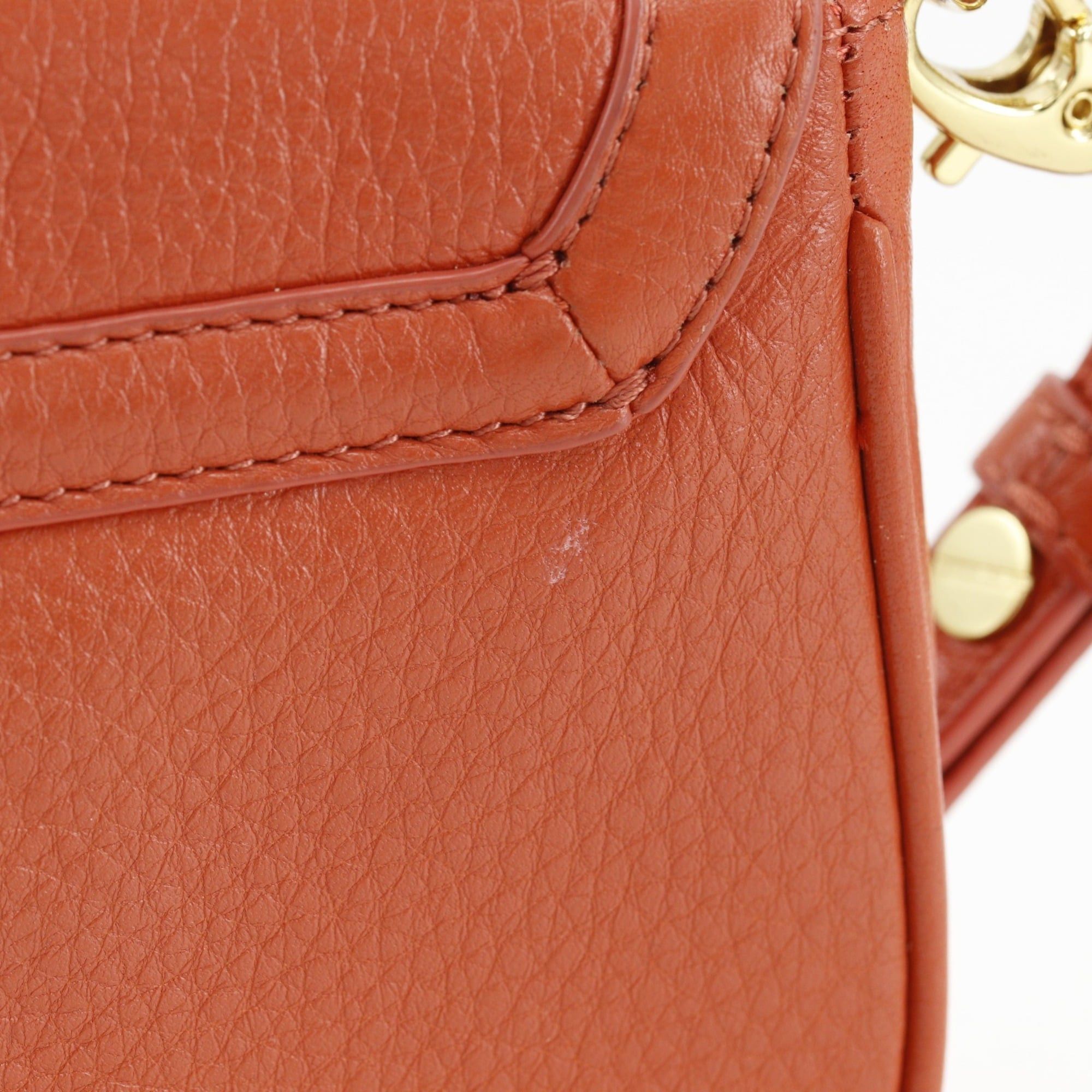 Tory Burch Tory Burch Amanda Mini Shoulder Bag, Leather, Orange, Crossbody, Magnetic Closure, Women's Size ONE SIZE - 12 Thumbnail