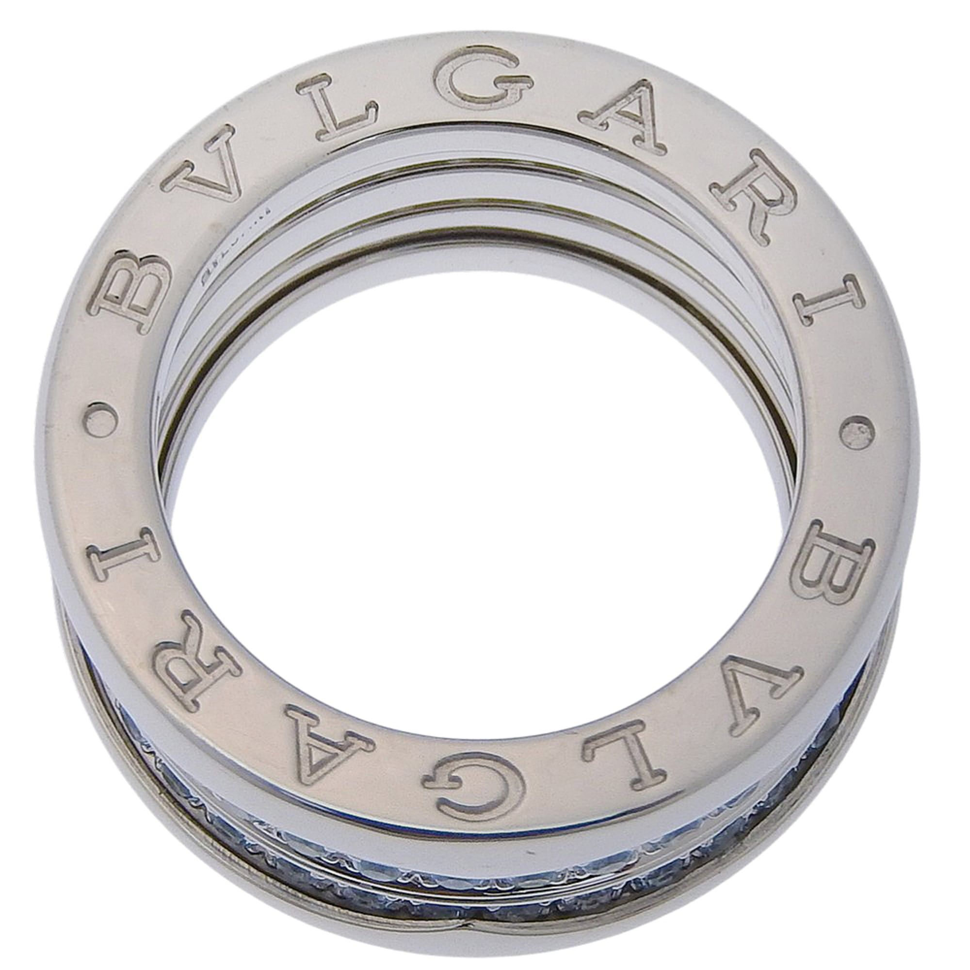 Bvlgari Bulgari BVLGARI B-Zero1 Ring, Size 9.5, 4-band design, 18K white gold with blue topaz, approx. 13g, Women's. Size ONE SIZE - 6 Thumbnail