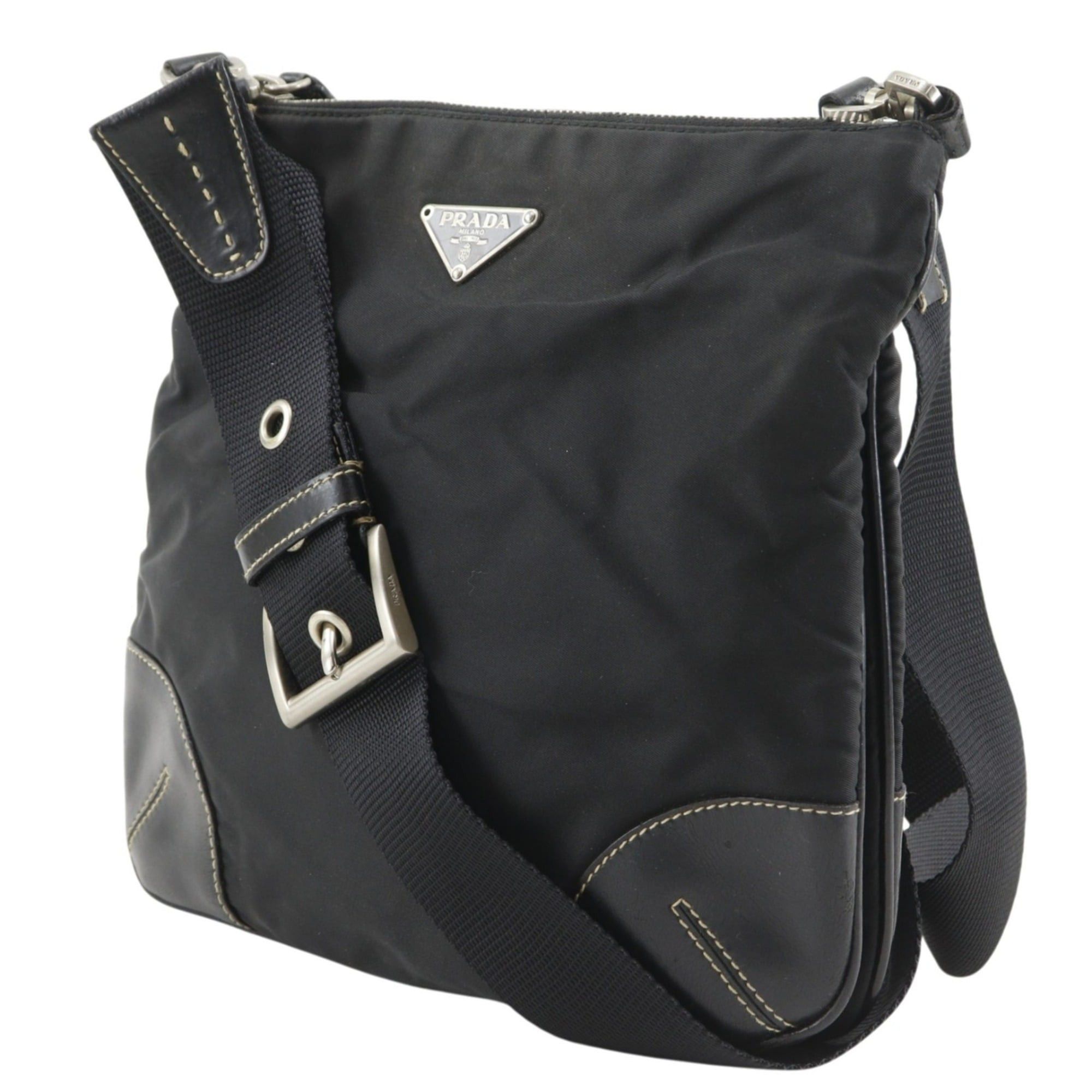 Prada Prada shoulder bag, nylon, black, women's. Size ONE SIZE - 2 Thumbnail