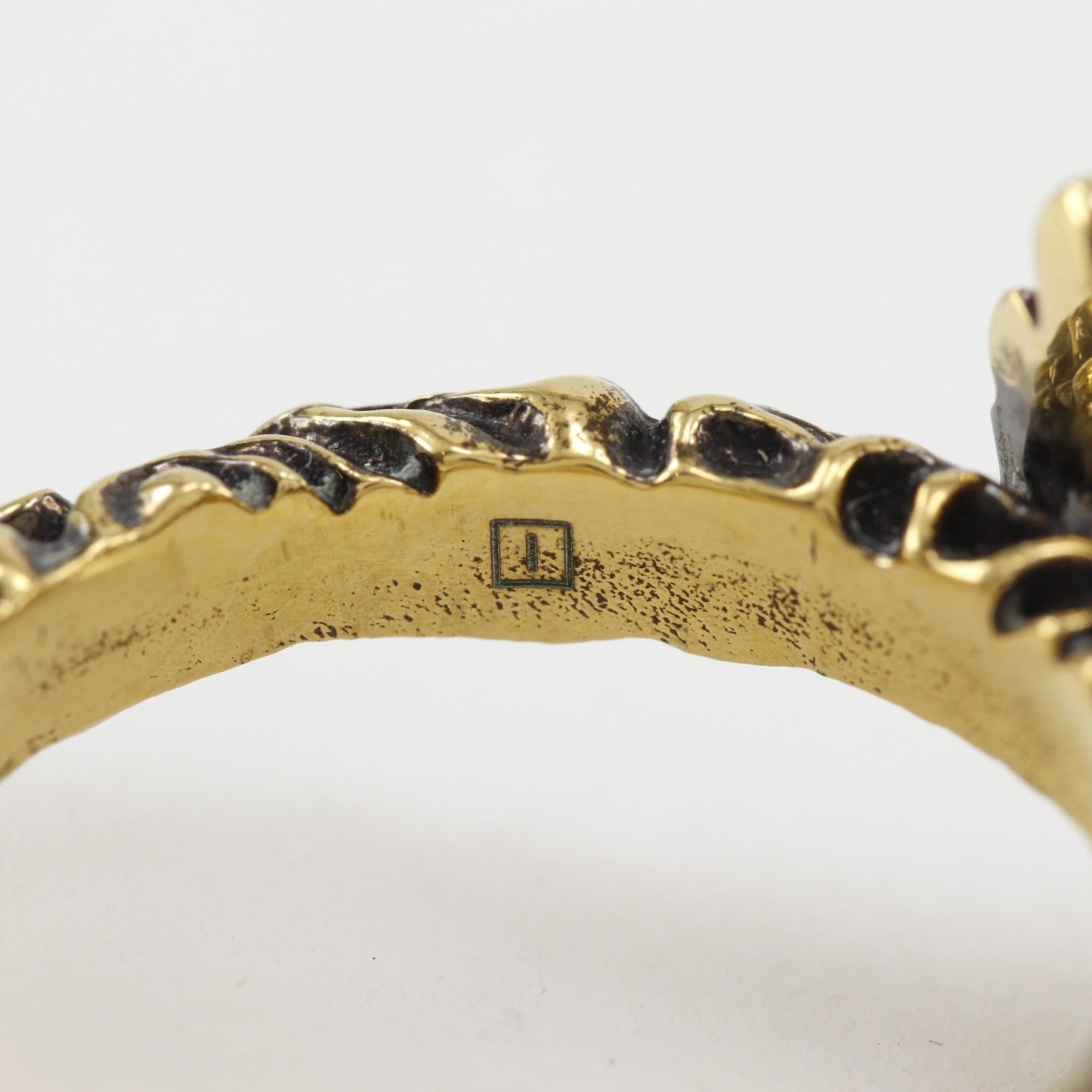 Gucci Gucci Lion Head Ring, Size 15.5, Heart Design, Gold Plated, Approx. 7.3g, Women's Size ONE SIZE - 6 Thumbnail