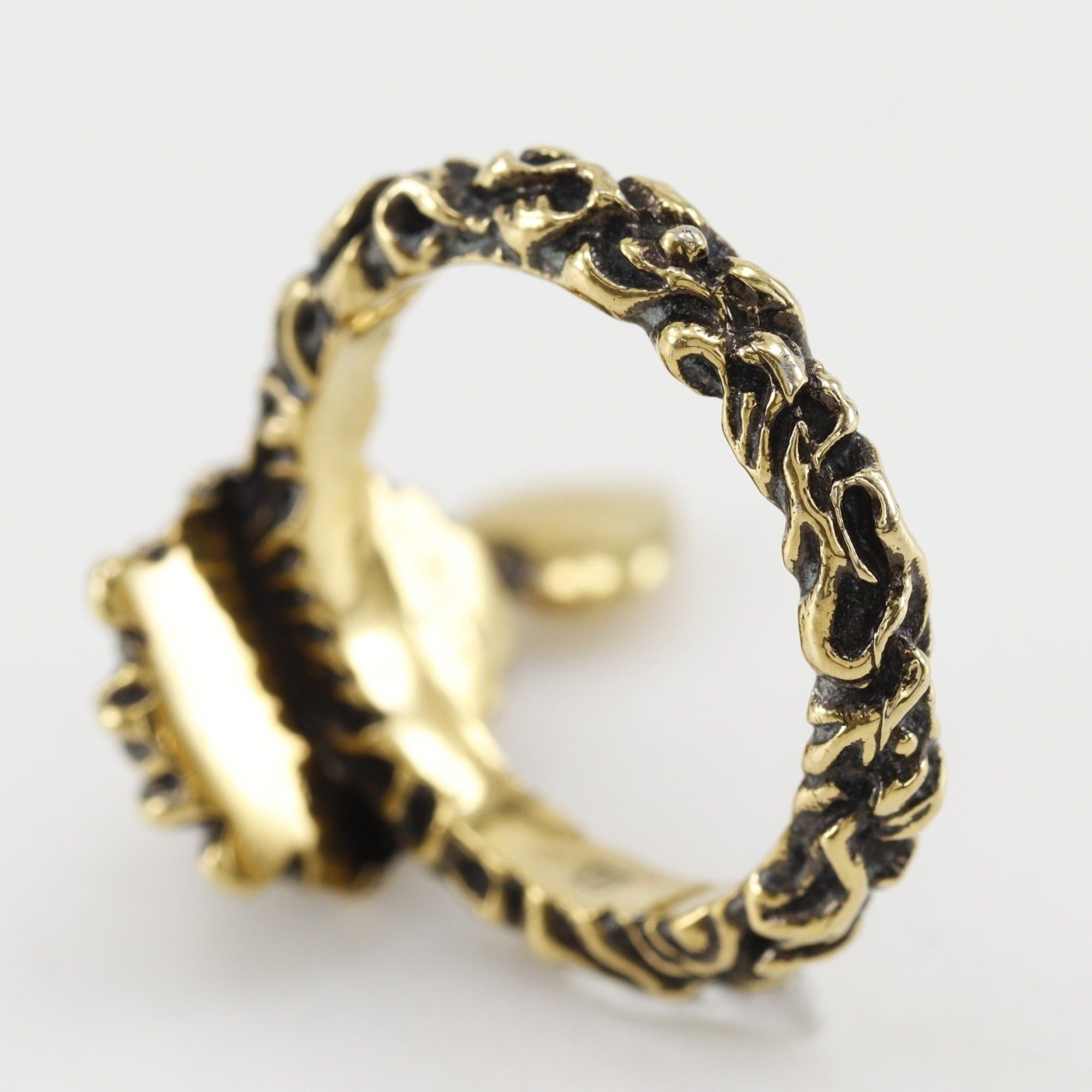 Gucci Gucci Lion Head Ring, Size 15.5, Heart Design, Gold Plated, Approx. 7.3g, Women's Size ONE SIZE - 3 Thumbnail